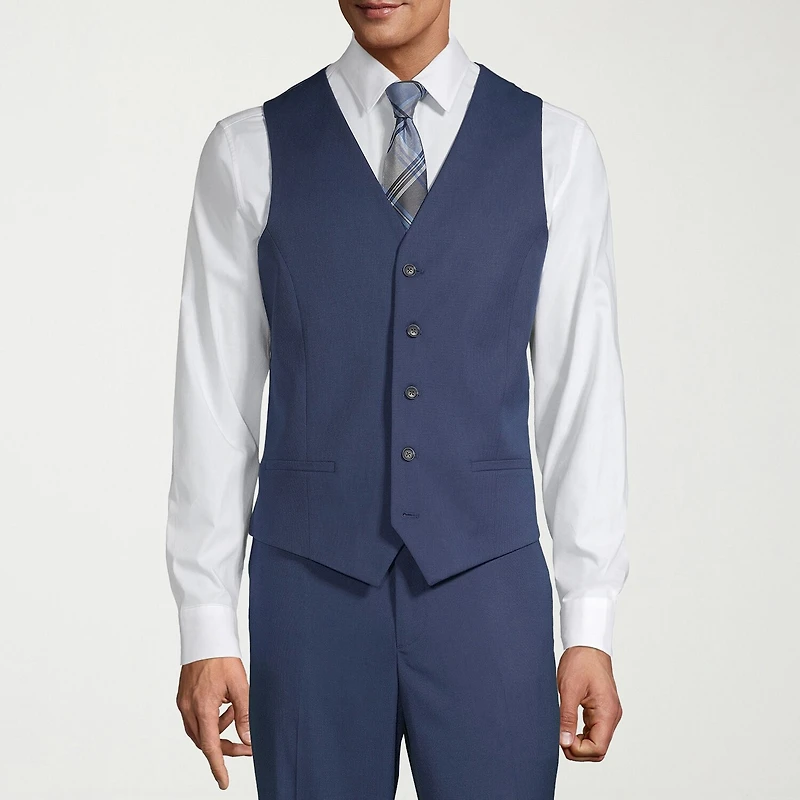 J. Ferrar Mens Slim Fit Suit Vest