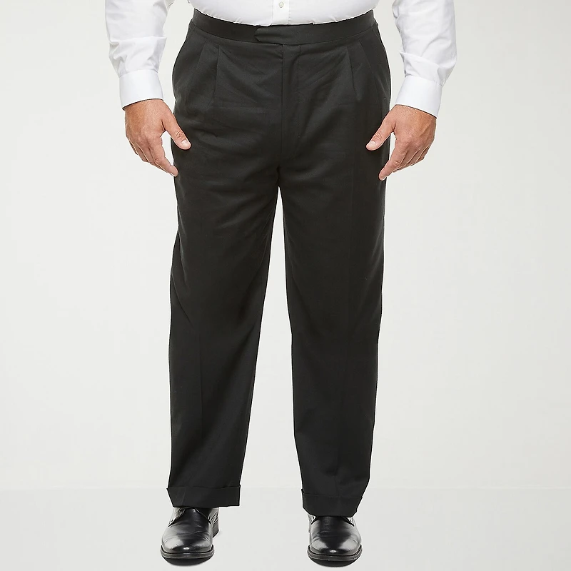 Stafford Coolmax All Season Ecomade Mens Big and Tall Classic Fit Tuxedo Pant