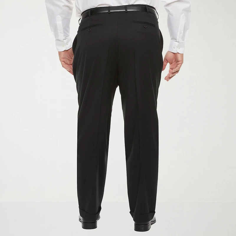 Stafford Coolmax All Season Ecomade Mens Big and Tall Stretch Fabric Classic Fit Pleated Front Suit Pant