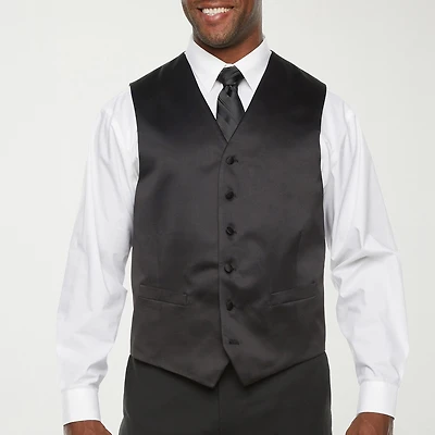 Stafford Coolmax All Season Ecomade Mens Big and Tall Classic Fit Tuxedo Vest
