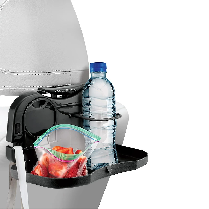 Chargeworx Backseat Butler Food Tray Cupholder Mount Cha-Cx9730 Car Organizer