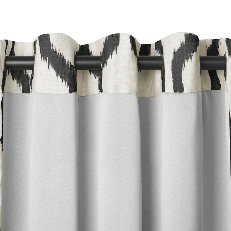 Threadmade Renzo Geo Ikat Grommet Top Energy Saving Blackout Single Curtain Panel