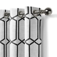 Threadmade Kaiden Geometric Grommet Top Blackout Single Curtain Panel