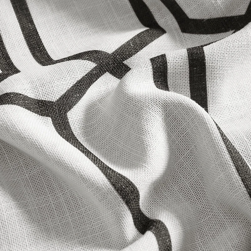 Threadmade Kaiden Geometric Grommet Top Blackout Single Curtain Panel