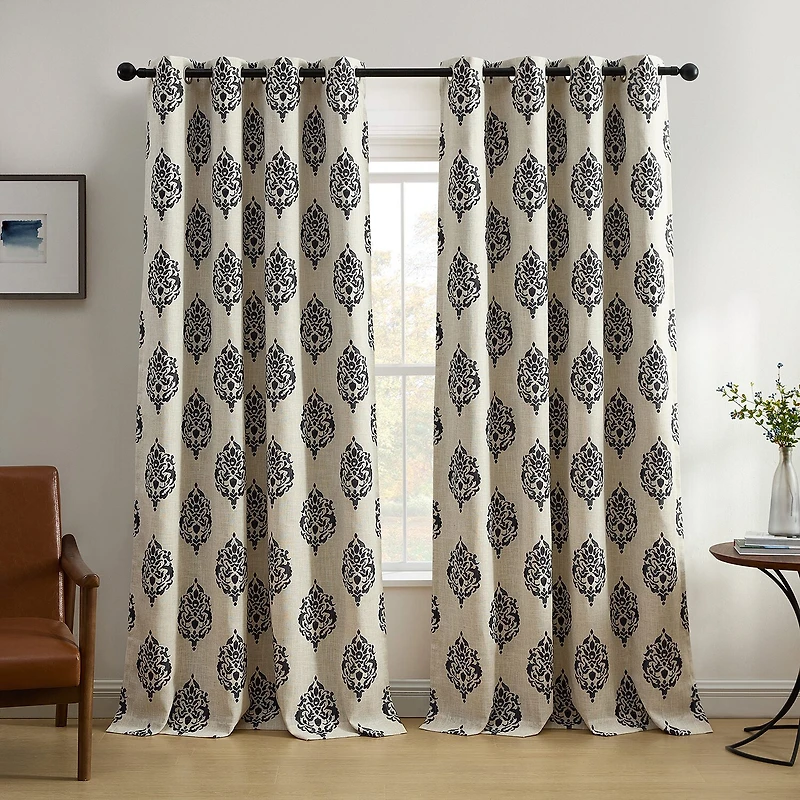 Threadmade Navara Grommet Top Blackout Single Curtain Panel