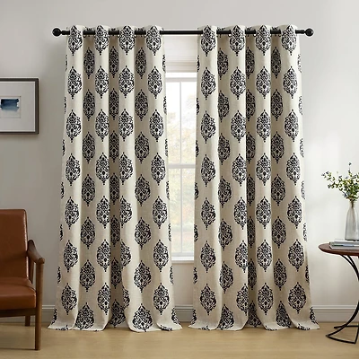 Threadmade Navara Grommet Top Blackout Single Curtain Panel