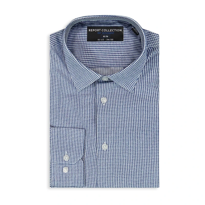 Report Collection Performance Mens Long Sleeve Modern Fit Wrinkle Free Button-Down Shirt