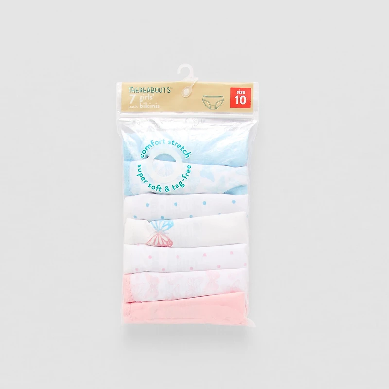 Thereabouts Big Kid Girls 7 Pack Bikini Panty 351212