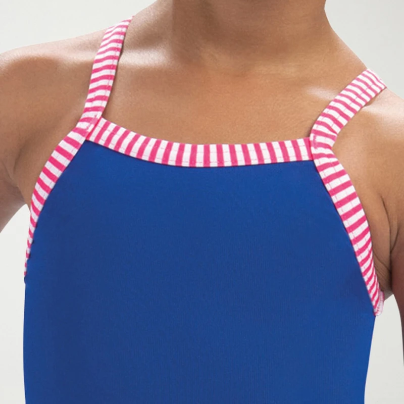 Dolfin Little Girls Easy-on + Easy-off Sleeveless One Piece Swimsuit