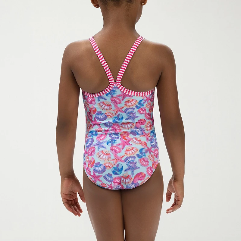 Dolfin Toddler Girls Easy-on + Easy-off Sleeveless One Piece Swimsuit
