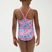 Dolfin Toddler Girls Easy-on + Easy-off Sleeveless One Piece Swimsuit