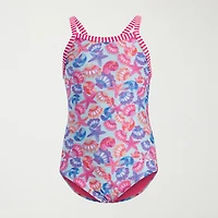Dolfin Toddler Girls Easy-on + Easy-off Sleeveless One Piece Swimsuit