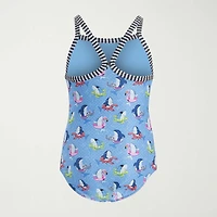 Dolfin Toddler Girls Easy-on + Easy-off Animal Sleeveless One Piece Swimsuit