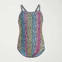 Dolfin Toddler Girls Easy-on + Easy-off Sleeveless One Piece Swimsuit