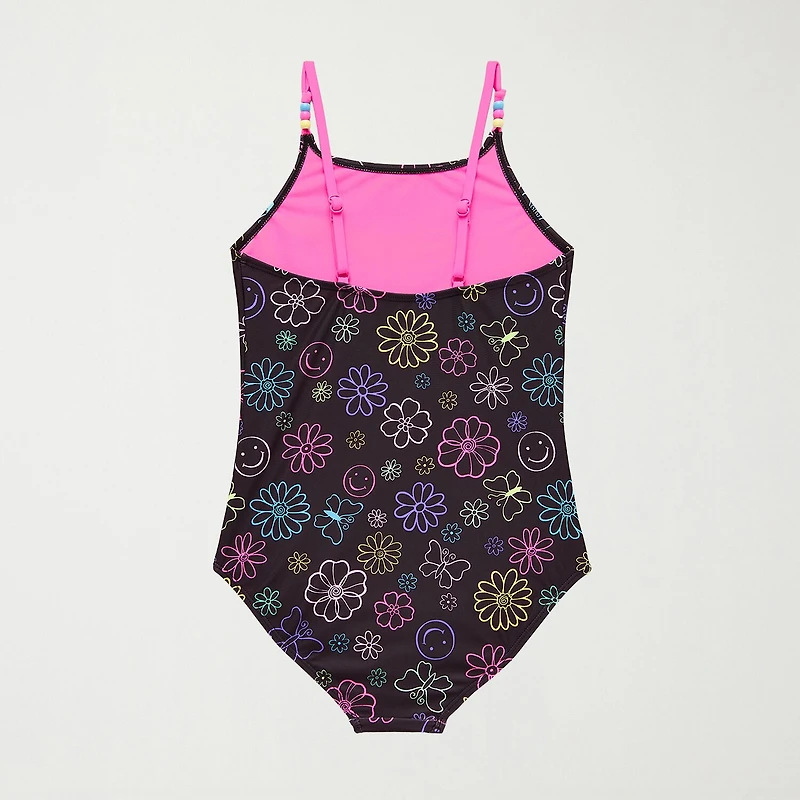 Thereabouts Little & Big Kid Girls Sleeveless One Piece Swimsuit