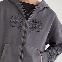AEROPOSTALE Cloud Soft Graphic Mens Long Sleeve Fleece Zipper Hoodie