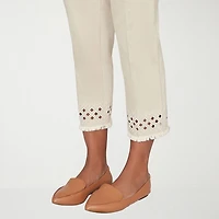 Alfred Dunner Detail Driven Womens Straight Ankle Pant