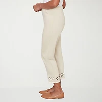 Alfred Dunner Detail Driven Womens Straight Ankle Pant