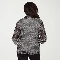 Alfred Dunner Detail Driven Womens 3/4 Sleeve Layered Top