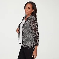 Alfred Dunner Detail Driven Womens 3/4 Sleeve Layered Top