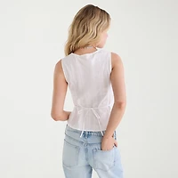 AEROPOSTALE Womens Juniors V Neck Sleeveless Tank Top
