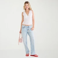 AEROPOSTALE Womens Juniors V Neck Sleeveless Tank Top