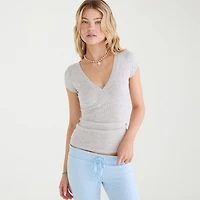 AEROPOSTALE Womens Juniors V Neck Short Sleeve T-Shirt