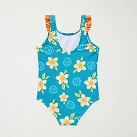 Disney Collection Little & Big Kid Girls Princess Moana Sleeveless One Piece Swimsuit