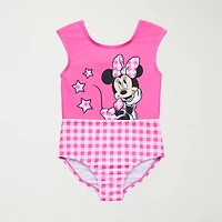 Disney Collection Little & Big Kid Girls Minnie Mouse Sleeveless One Piece Swimsuit