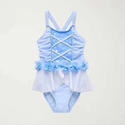 Disney Collection Toddler Girls Cinderella Princess Sleeveless One Piece Swimsuit