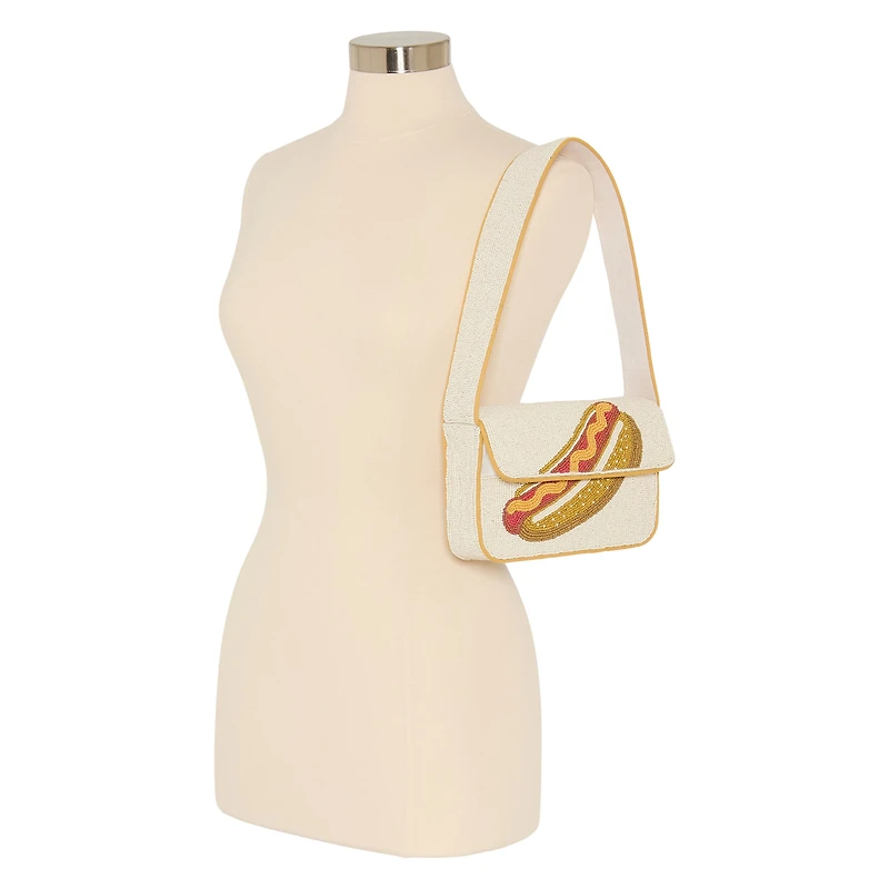 SOL and MER Beaded Hot Dog Shoulder Bag