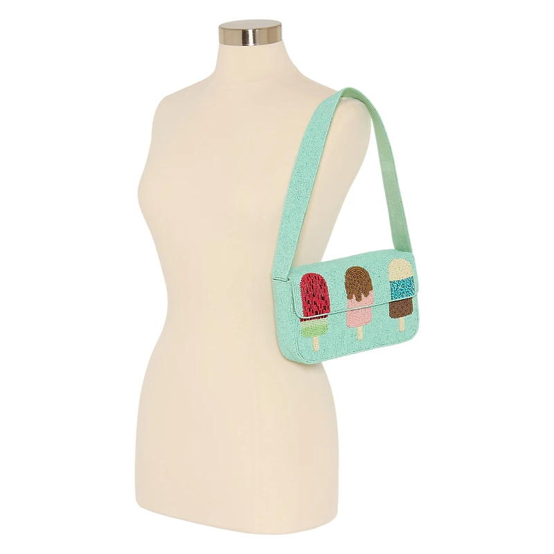 SOL and MER Beaded Ice Cream Shoulder Bag
