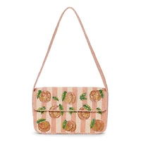 SOL and MER Beaded Peaches Shoulder Bag