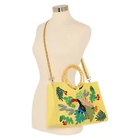 SOL and MER Beaded Tucan Tote Bag