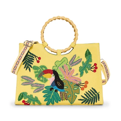 SOL and MER Beaded Tucan Tote Bag