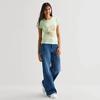 Bambi Baby Tee Womens Crew Neck Short Sleeve Regular Fit Graphic T-Shirt