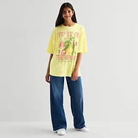 Fruit Of The Spirit Oversized Tee Womens Juniors Crew Neck Short Sleeve Regular Fit Graphic T-Shirt