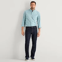 St. John's Bay Stretch Poplin Mens Long Sleeve Classic Fit Button-Down Shirt