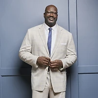 Shaquille O'Neal XLG™ Mens Stretch Fabric Regular Fit Plaid Big and Tall Suit Jacket