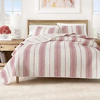 Linery Farmhouse Stripe Reversible Quilt Set