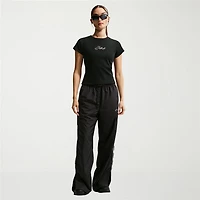 Nike Womens Crew Neck Short Sleeve Active Crop Top