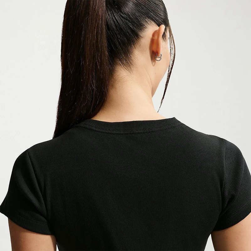 Nike Womens Crew Neck Short Sleeve Active Crop Top