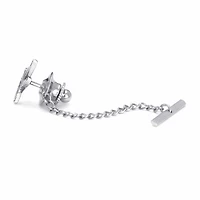 Duck Rhodium-Plated Tie Tack