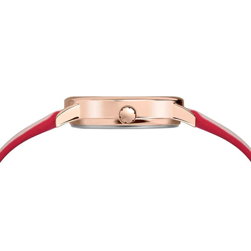 Timex Womens Pink Leather Strap Watch Tw2r62800jt