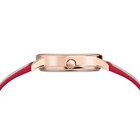 Timex Womens Pink Leather Strap Watch Tw2r62800jt