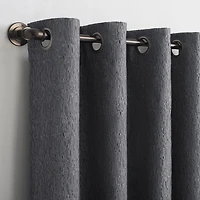 Sun Zero Noir Dimensional Thermal Extreme Grommet Top Energy Saving 100% Blackout Single Curtain Panel