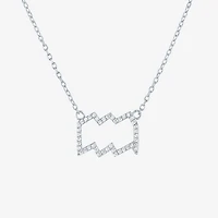 Diamond Addiction Lab-Grown (G-H / Si2-I1) Zodiac Pendant Necklace Sterling Silver