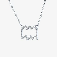 Diamond Addiction Lab-Grown (G-H / Si2-I1) Zodiac Pendant Necklace Sterling Silver