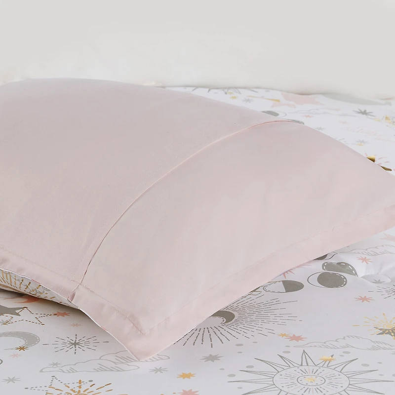 Intelligent Design Ariella Starry Sky Metallic Comforter Set with Throw Pillow