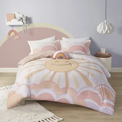 Intelligent Design Ellie Reversible 100% Cotton Comforter Set with Decorative Pillow